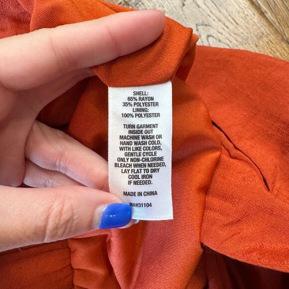 NWT New Directions Palazzo Pants Rust Orange Elastic Waist Wide Leg Womens Sz M - Picture 8 of 8